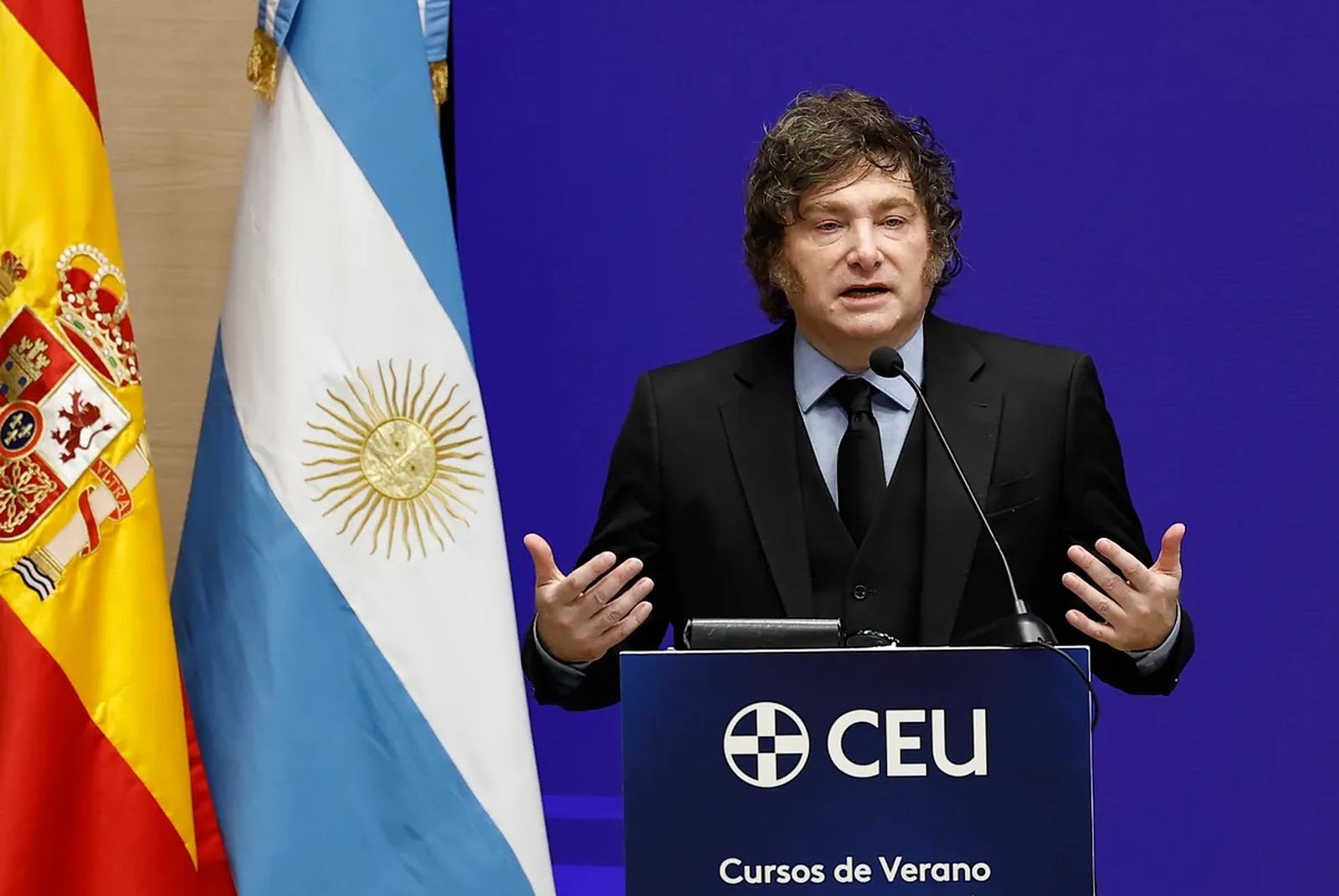 Javier Milei en el CEU