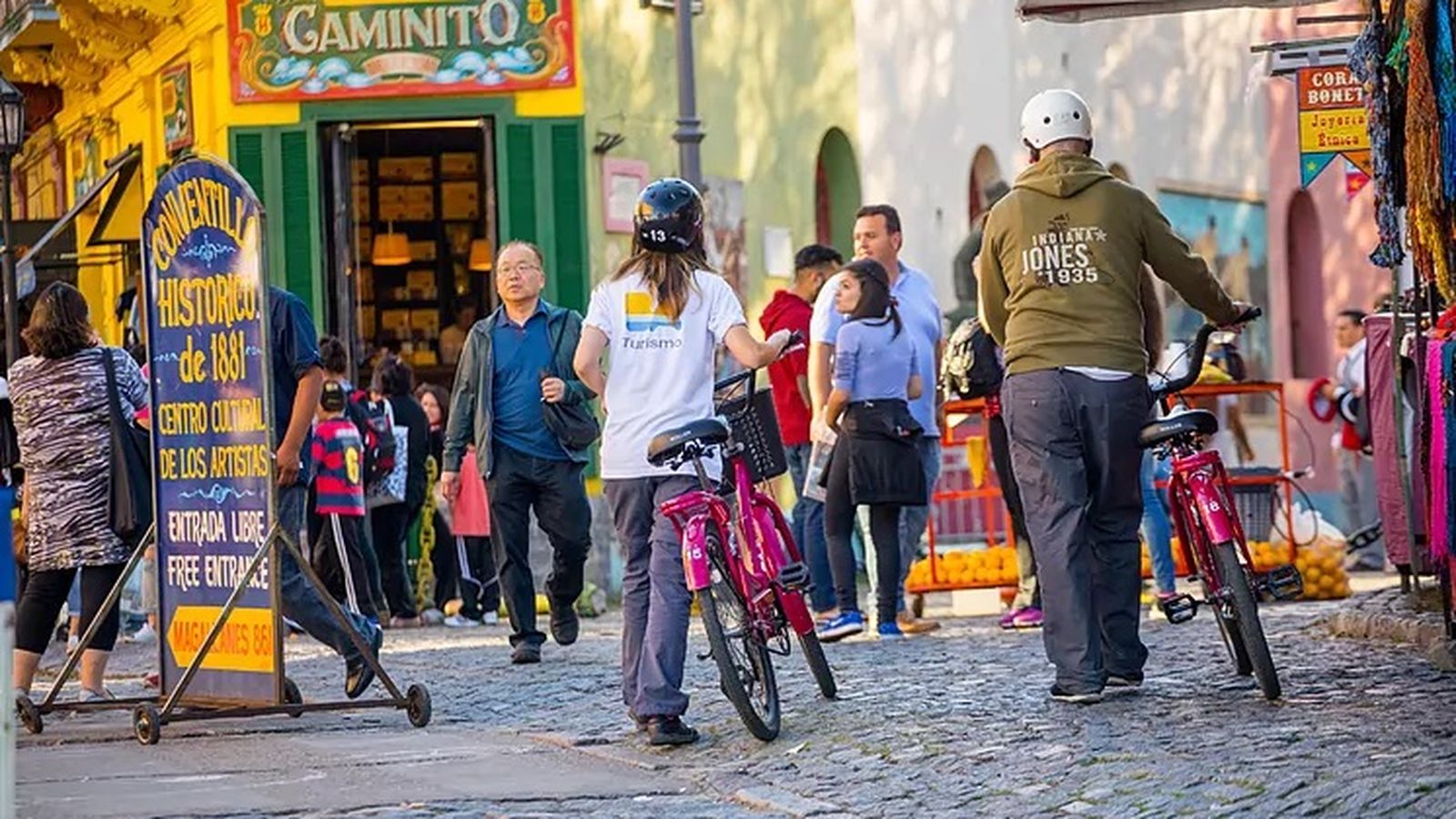 El pasaje de Caminito, en el barrio de La Boca. Buenos Aires, Argentina.