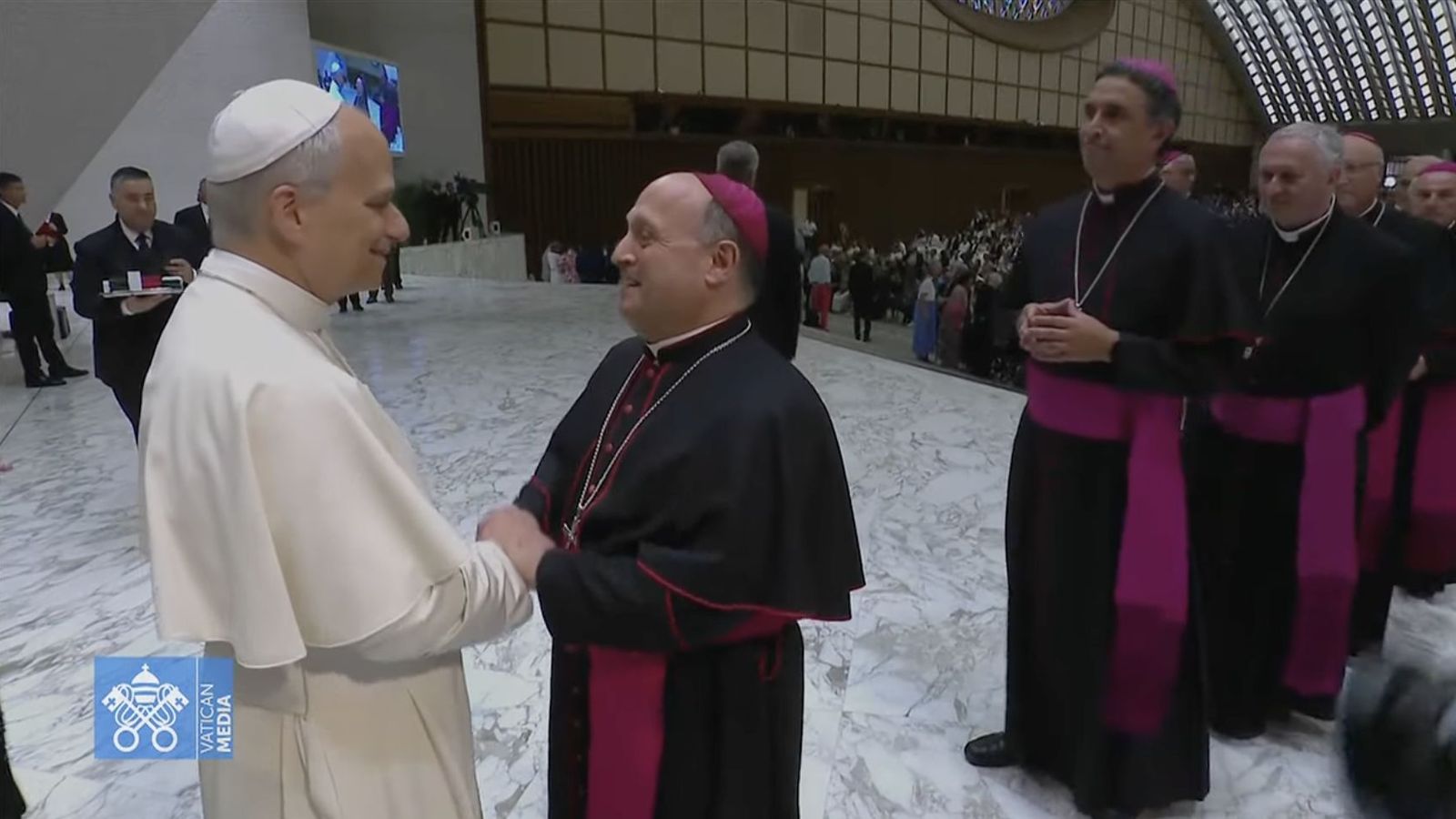Prieto, con el Papa en el Aula Pablo VI el pasado septiembre