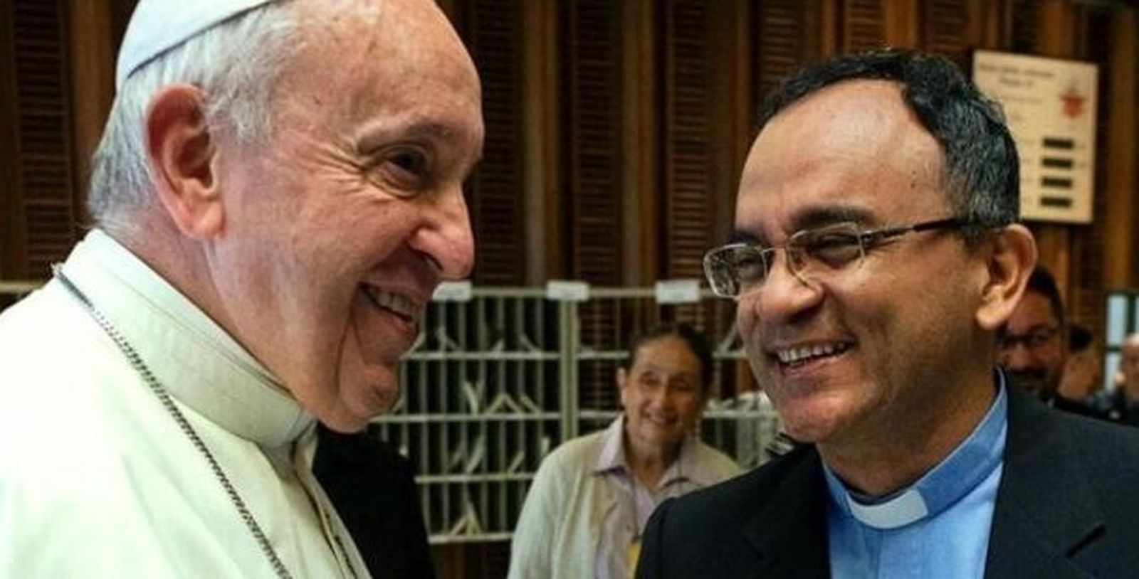 Adelson Araújo dos Santos con el Papa Francisco