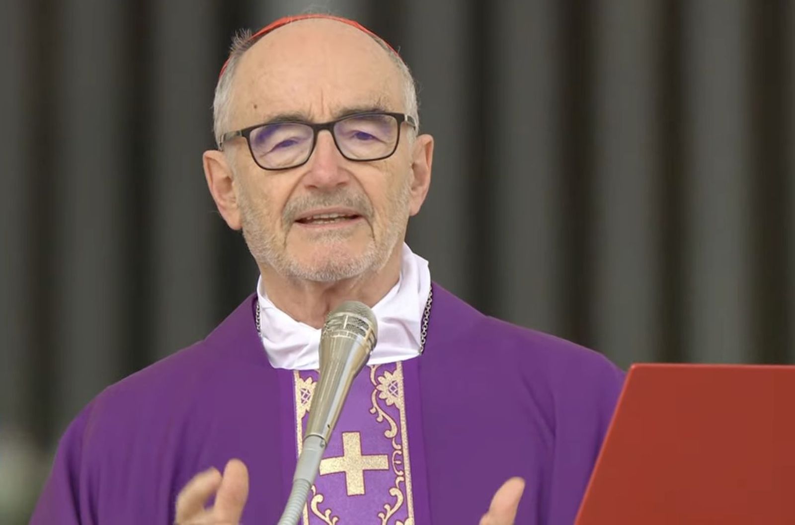 Czerny leyó la homilía escrita por el Papa