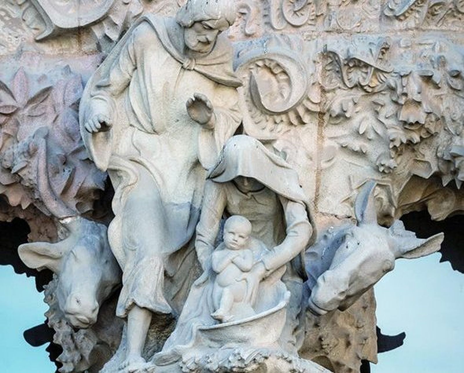 Fachada del nacimiento de la Sagrada Familia