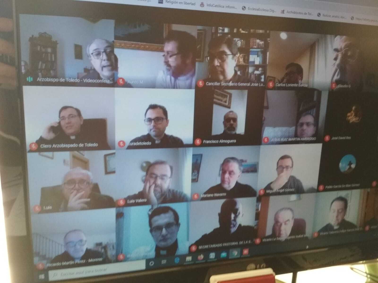 El arzobispo de Toledo agradece a los capellanes de hospitales y residencias sus experiencias con el coronavirus
