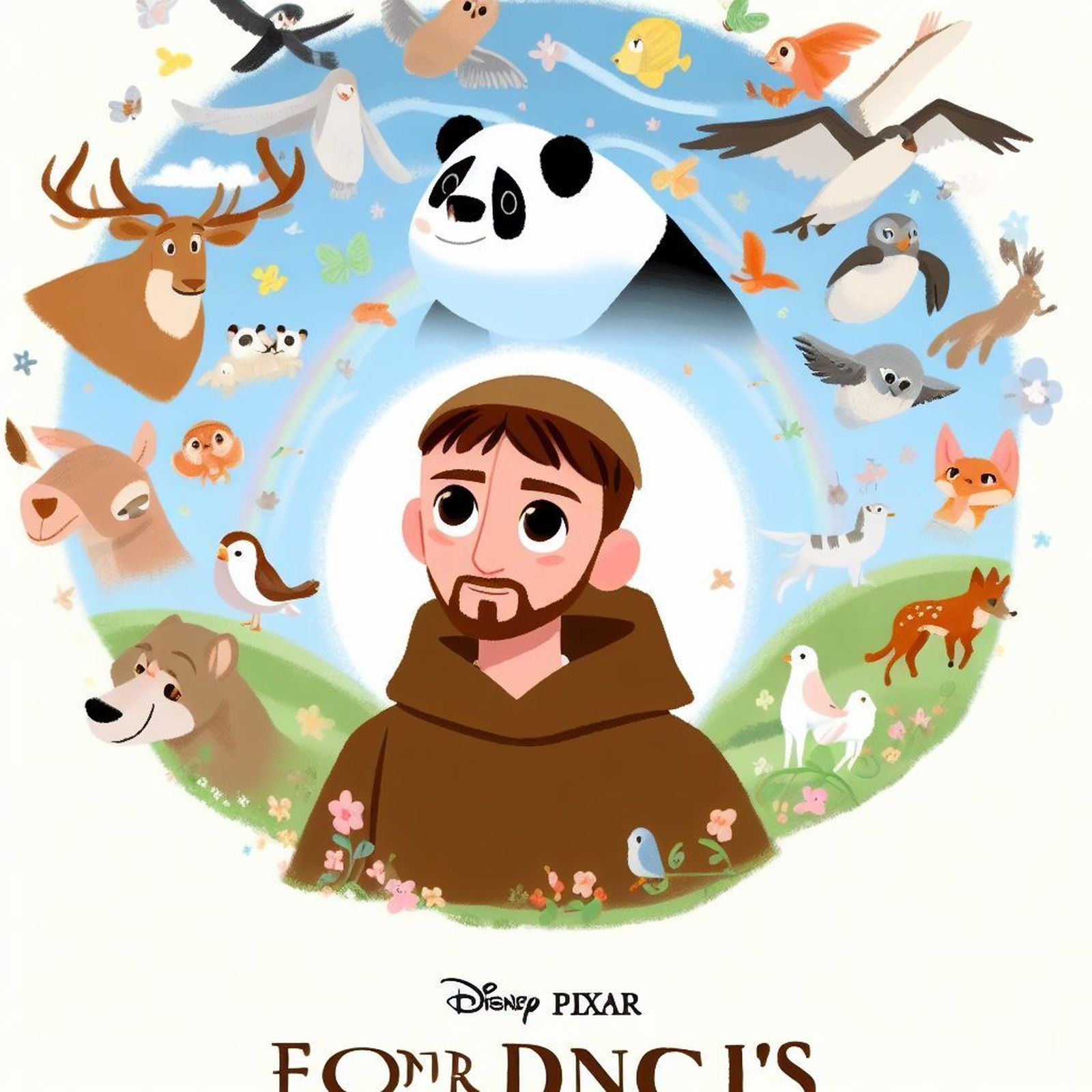 Crea tu propio póster al estilo Disney Pixar con IA sobre tu santo favorito