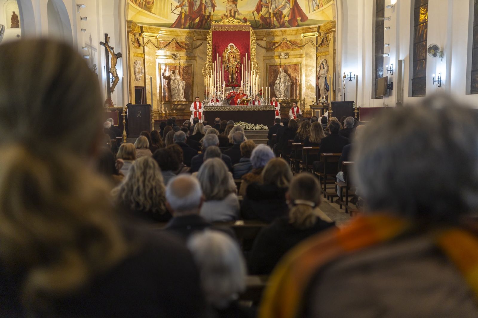 Misa en la parroquia de San Sebastián de Huelva