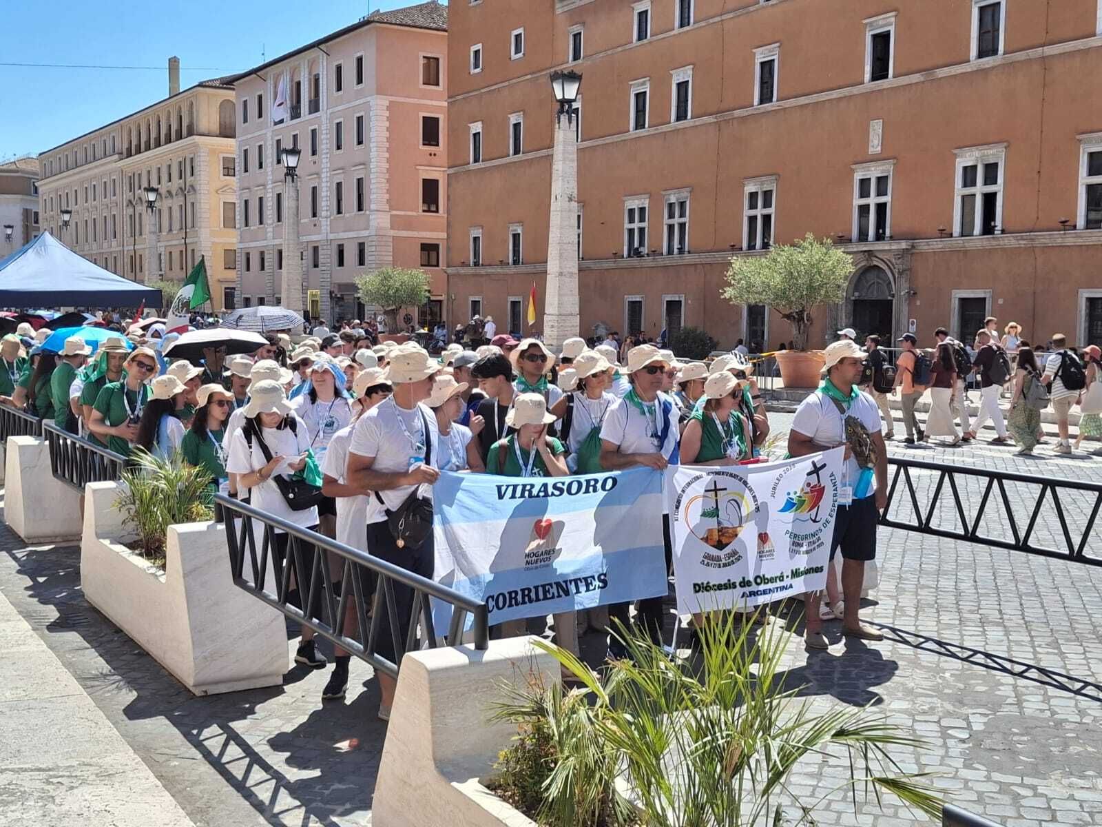Peregrinos argentinos en la Vía de la Conciliación