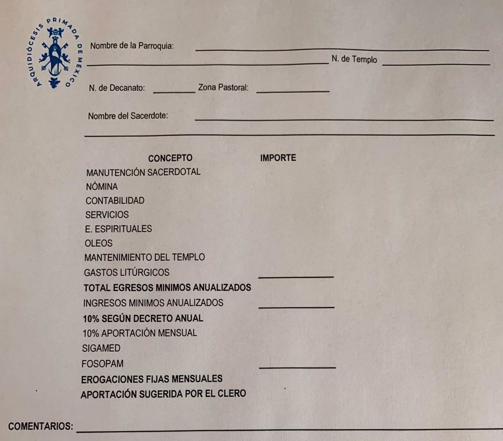 Hoja de recursos. Inflexible.