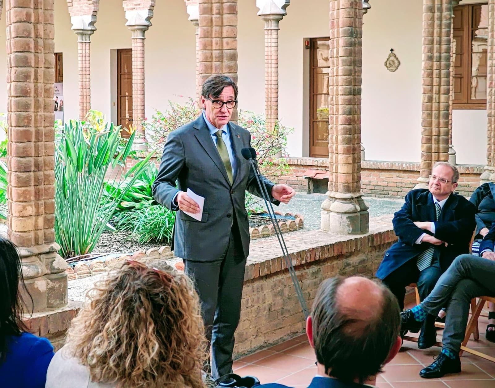 Illa durante el acto en el Monasterio de Santa Maria de Valdonzella, en Barcelona
