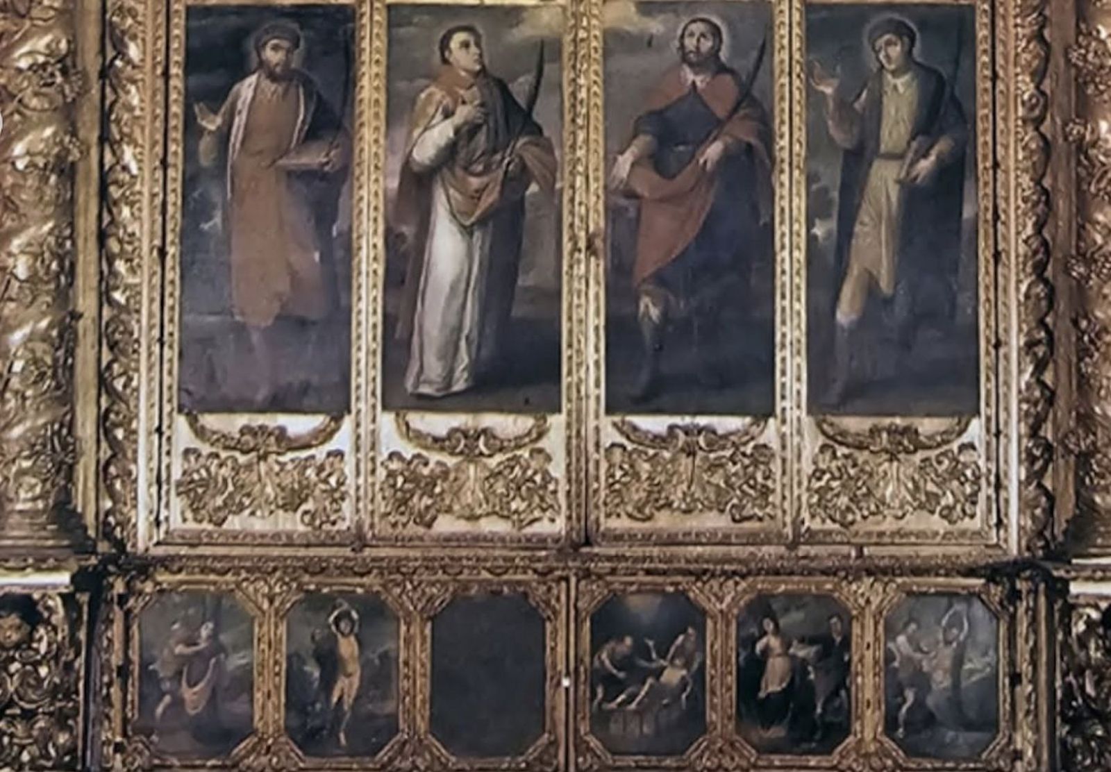 Retablo en donde falta el cuadro de Santa Eulalia, del maestro Gregorio Vásquez de Arce y Ceballos