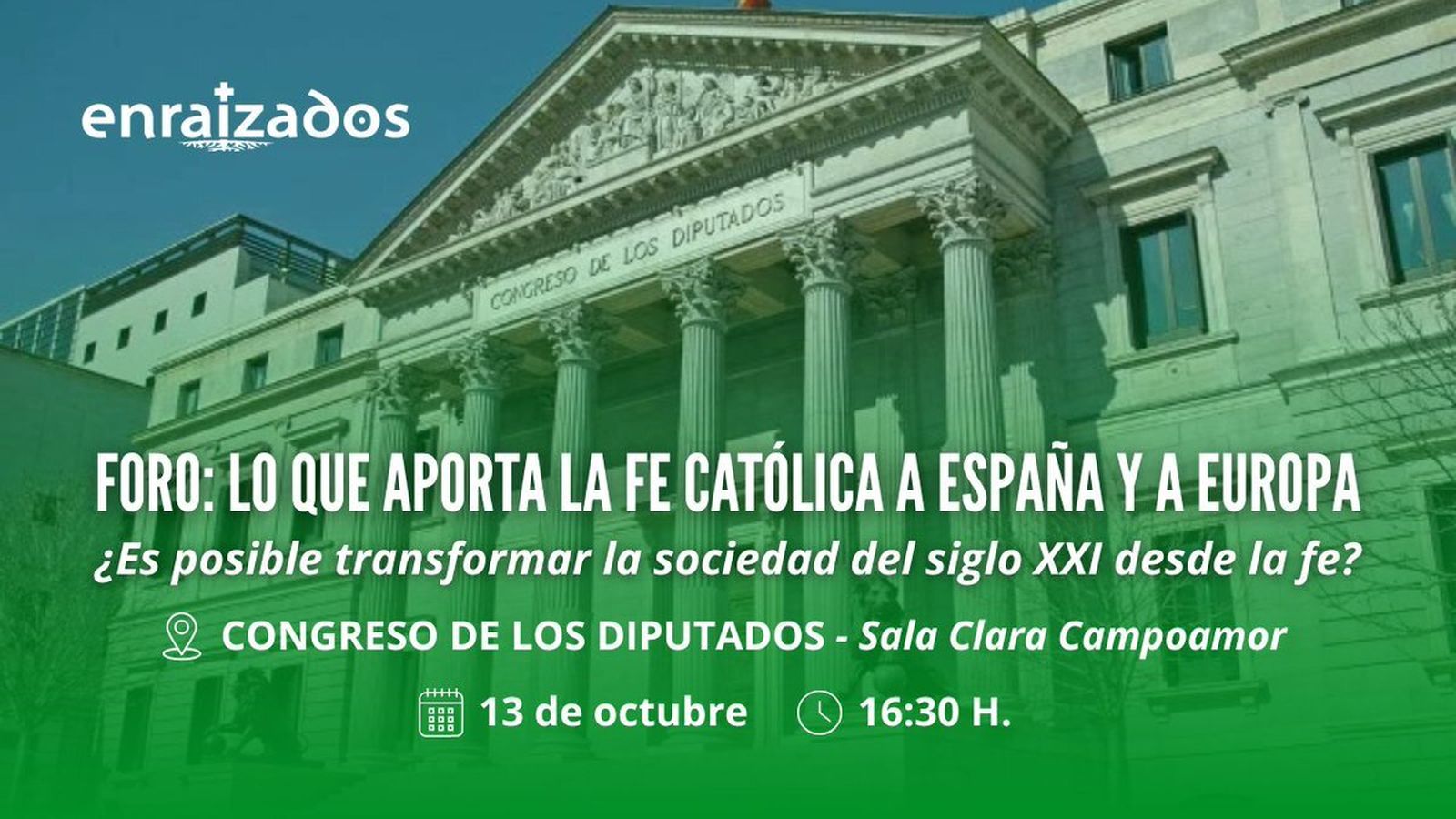 Cartel de las jornadas organizadas por Enraizados