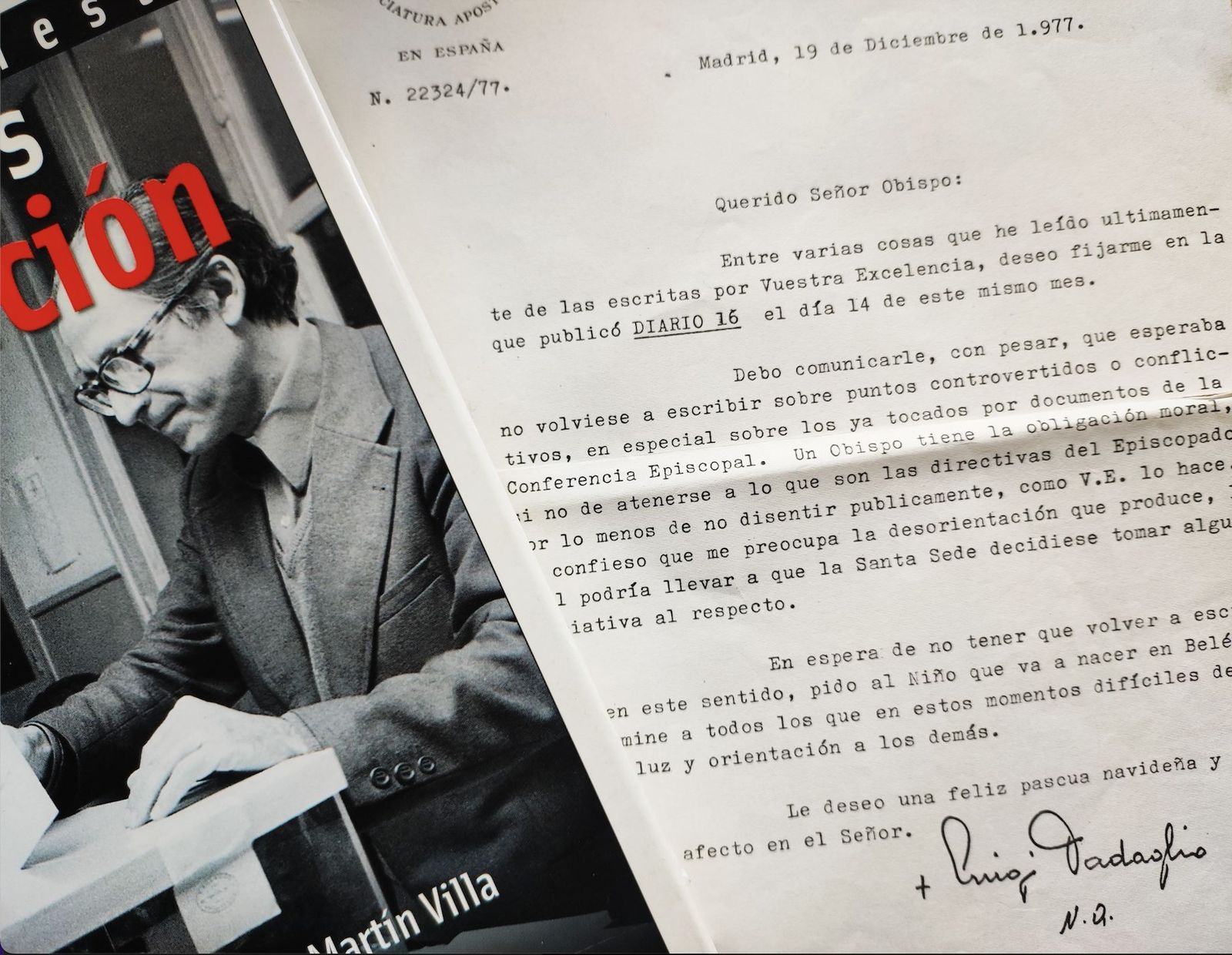 La carta de Dadaglio a Alberto Iniesta