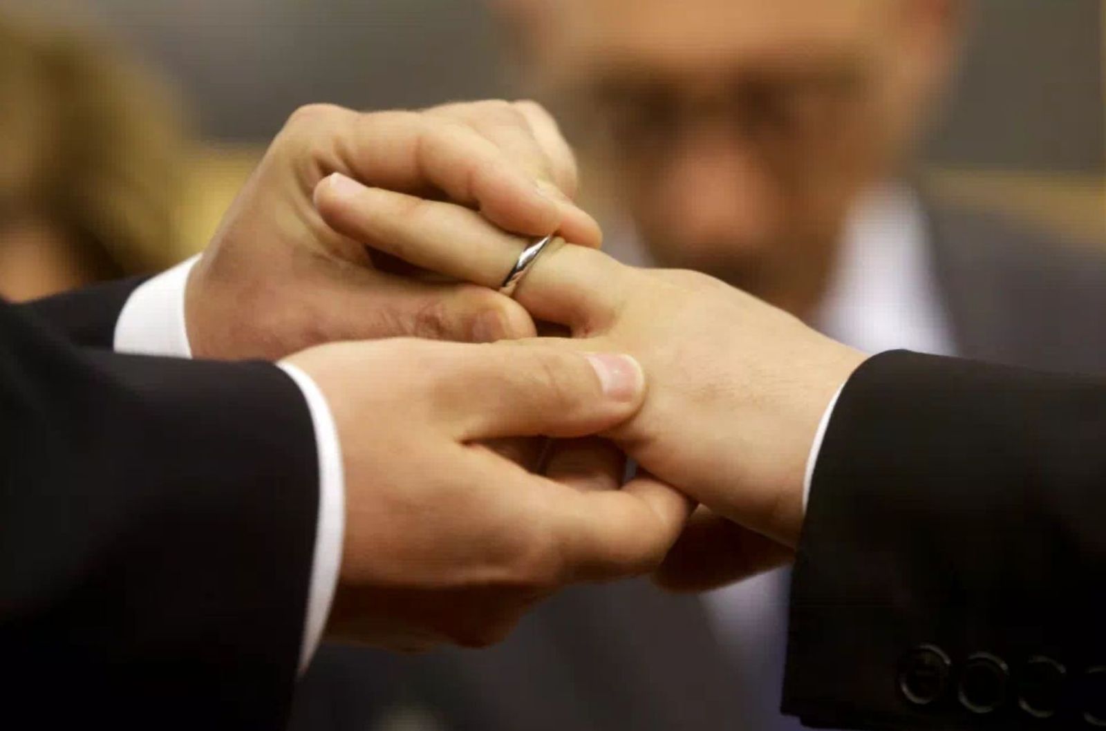 Boda de Mauro Cioffari (izquierda) y Davide Conti