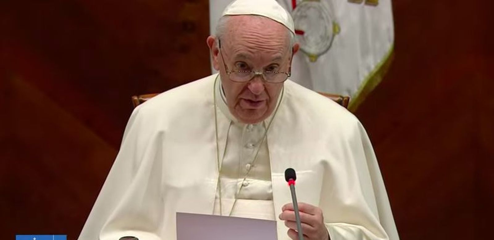 Francisco, durante su intervención de hoy