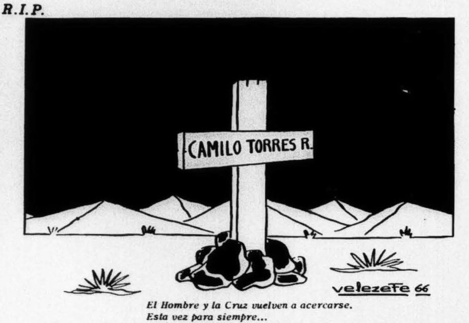 caricatura de El Espacio en febrero de 1966