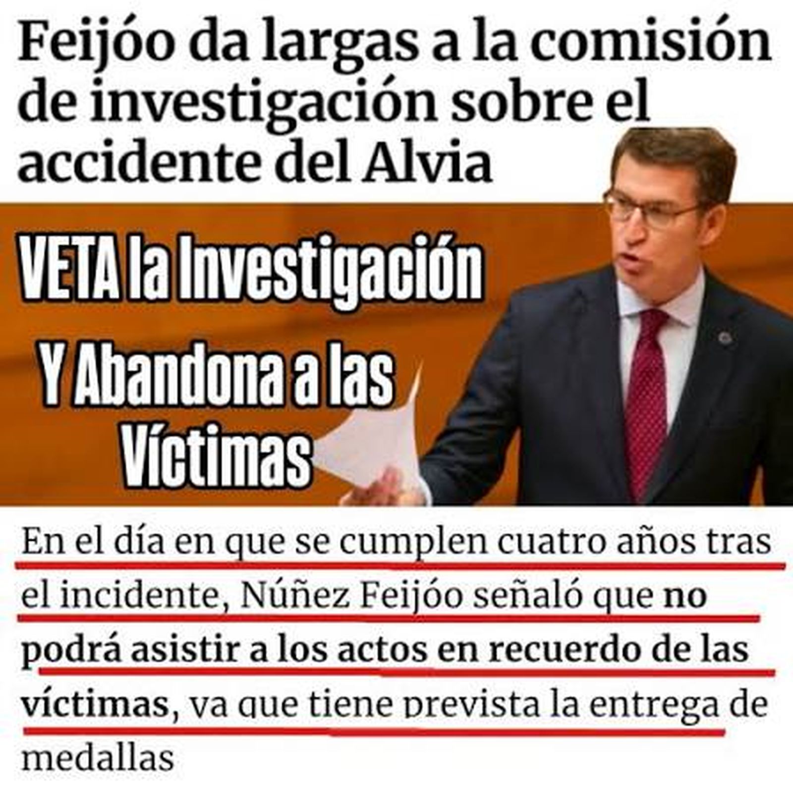 FEijóo Da largas a la investigación del Alvia