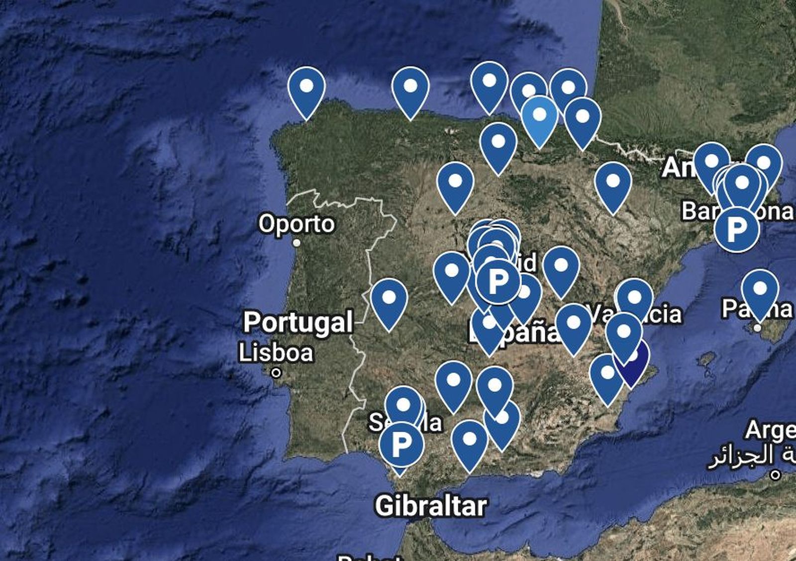 Mapa con los retiros Effetá que se han hecho en España
