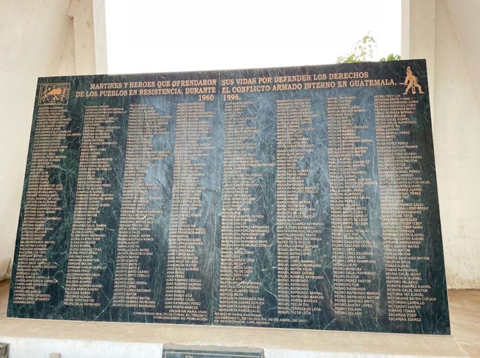 Memoria del genocidio que marcó la historia reciente de Guatemala en las Comunidades de Población en Resistencia, CPR. Foto del Hno. Santiago Otero Diez, Marista