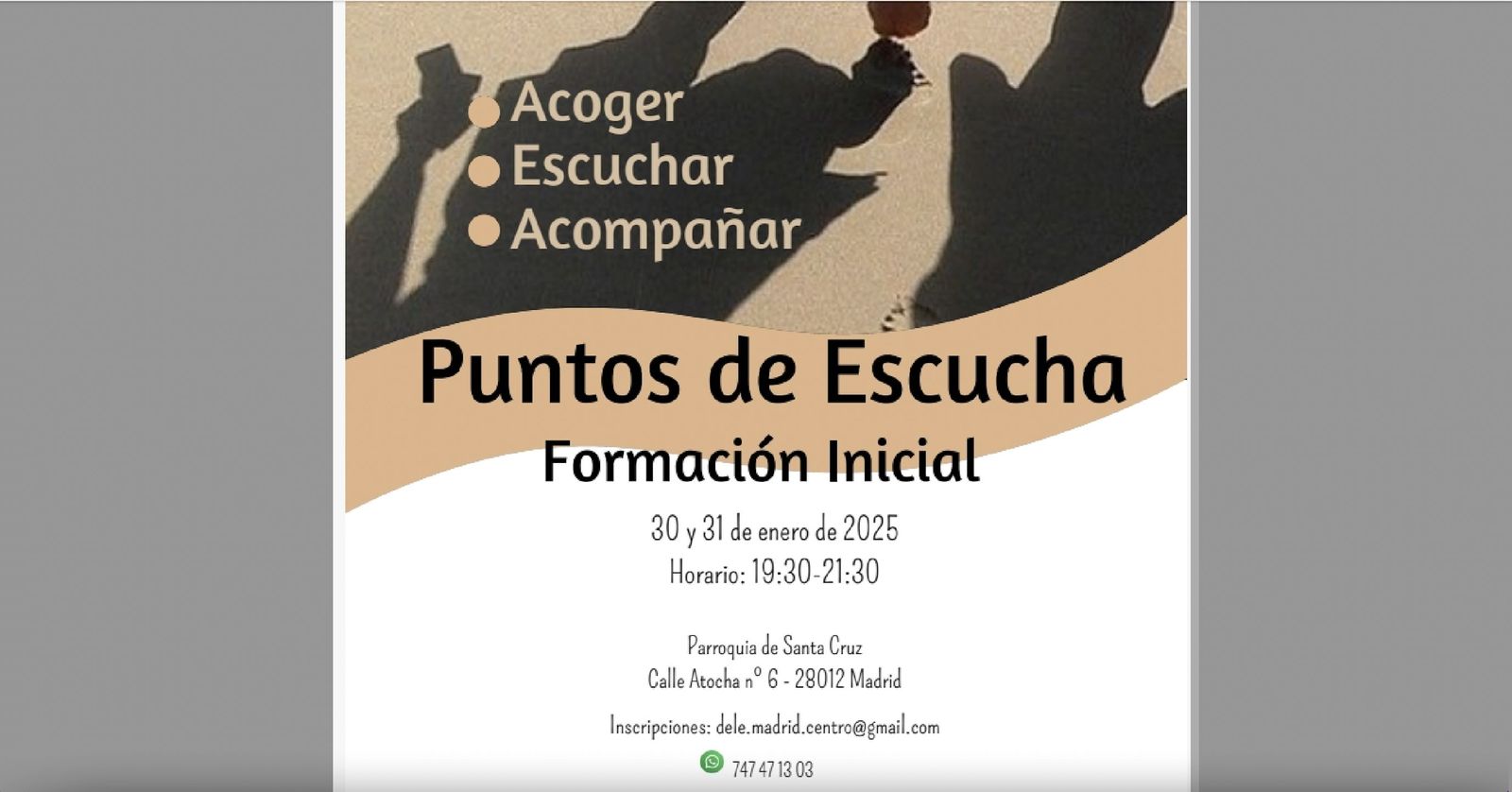 Proyecto Punto de Escucha de la Archidiócesis de Madrid