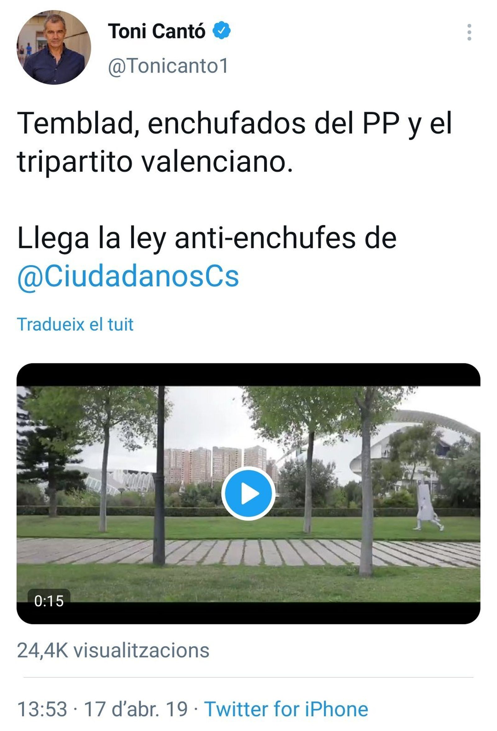 Toni Cantó de antes a ahora