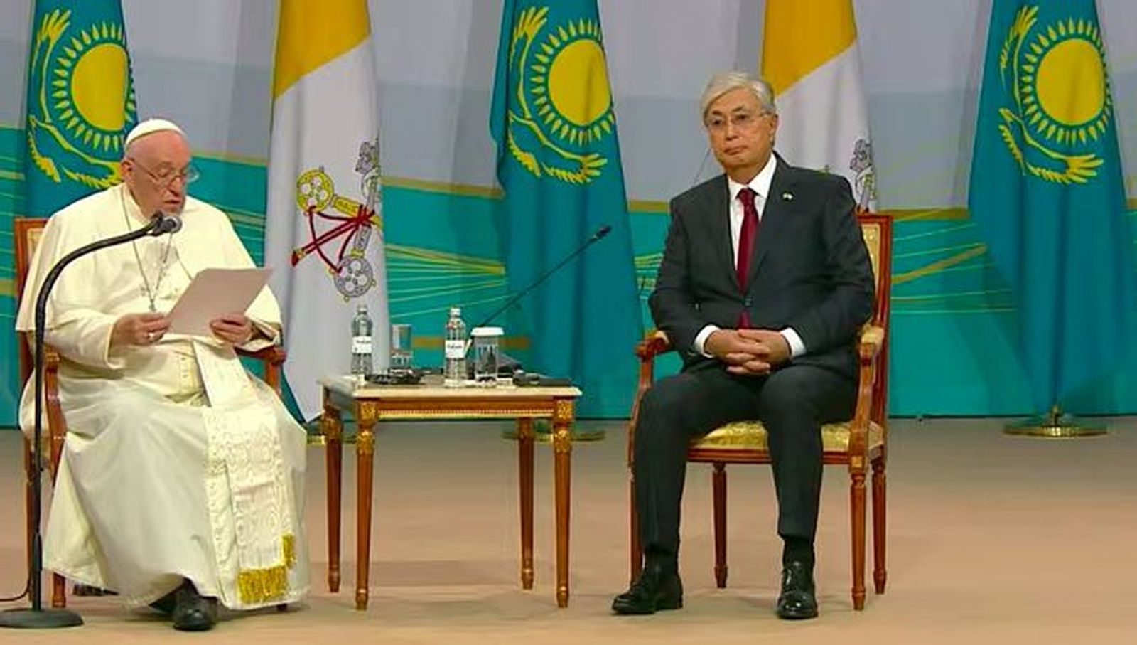 Francisco, y el presidente de Kazajistán