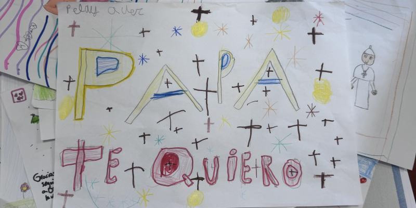 Dibujo infantil para el papa Francisco