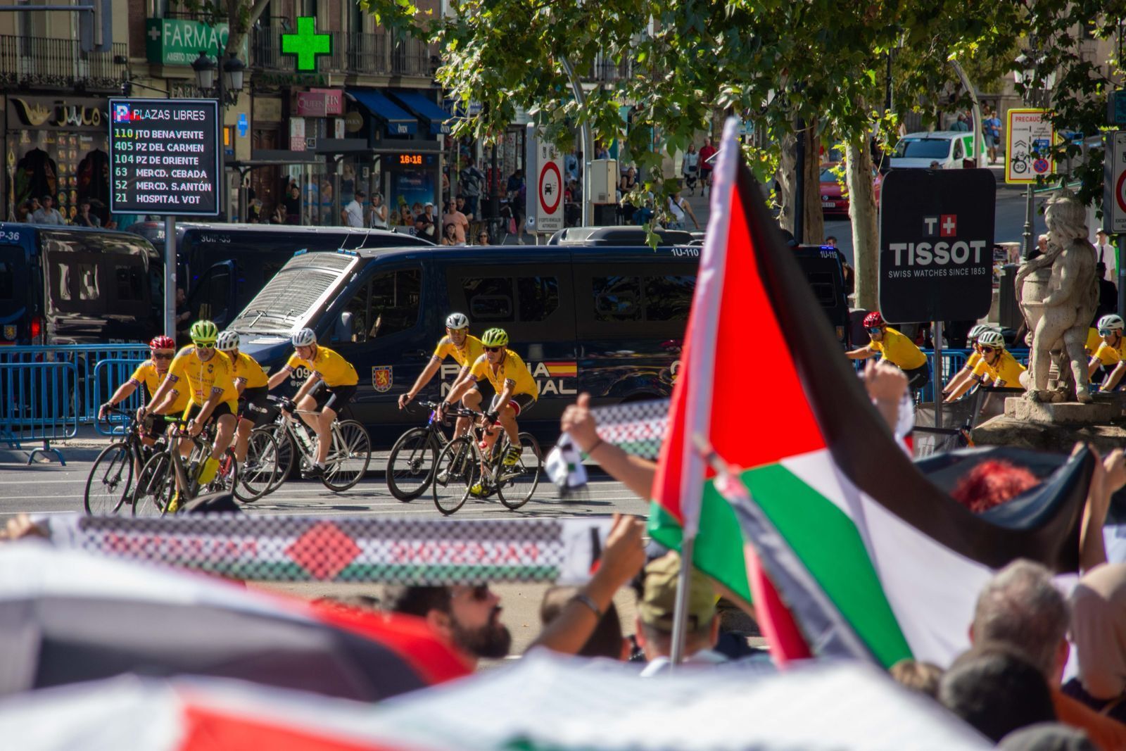 Protestas contra Israel en la Vuelta a España