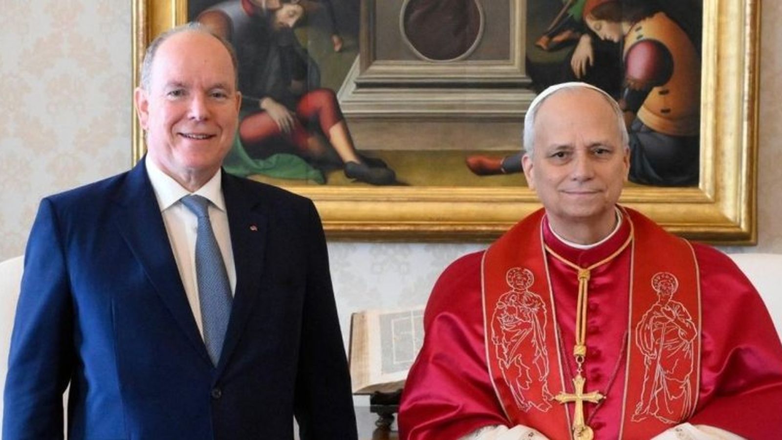 León XIV y Alberto II de Mónaco