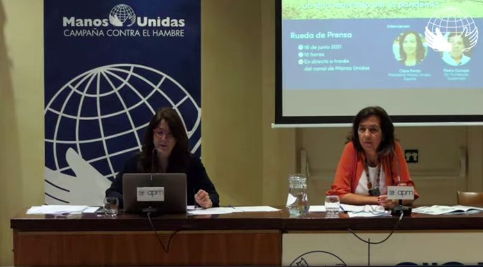 Clara Pardo, durante la presentación de la Memoria 2020 de Manos Unidas