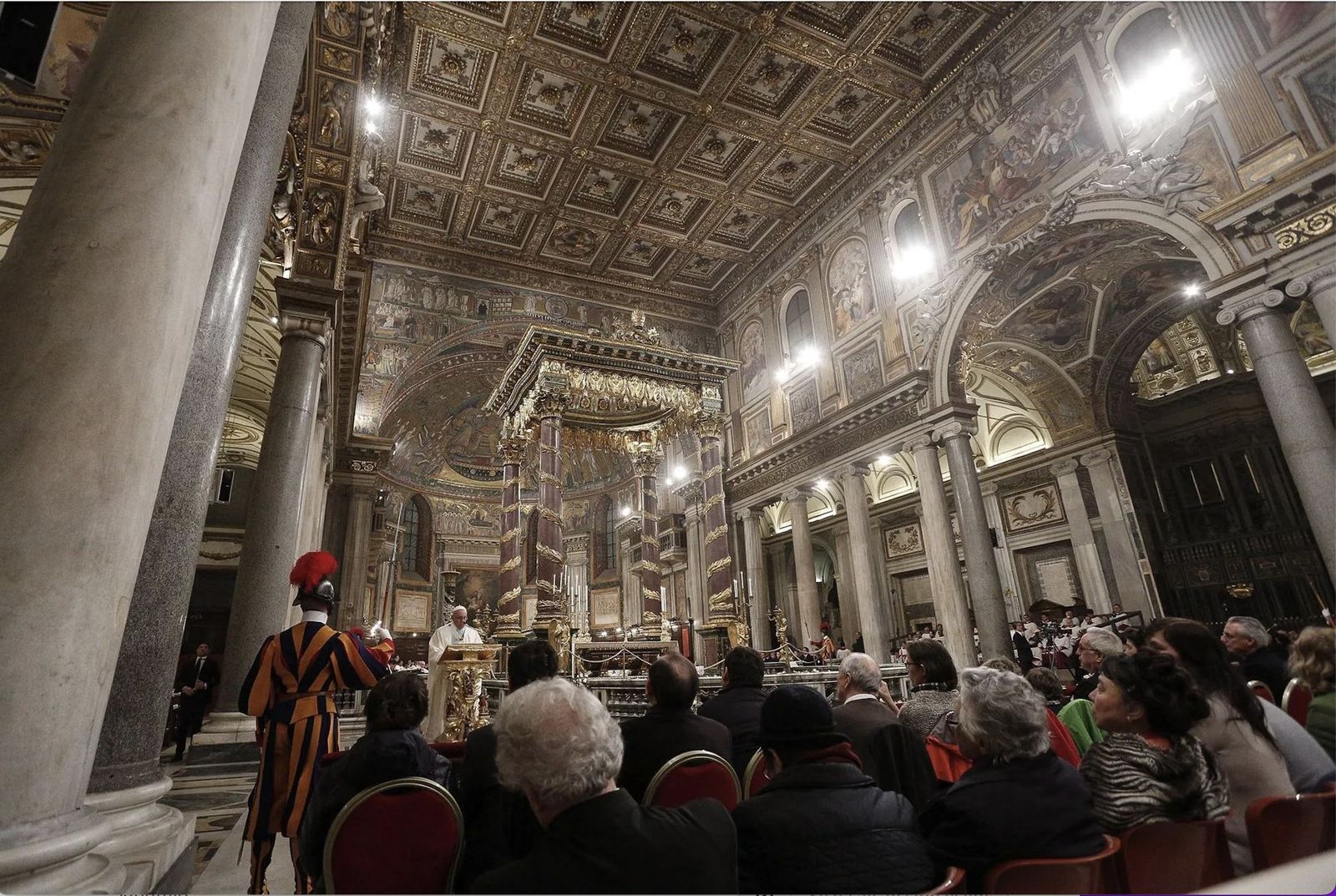 Francisco, en una imagen en Santa María la mayor, donde reposará
