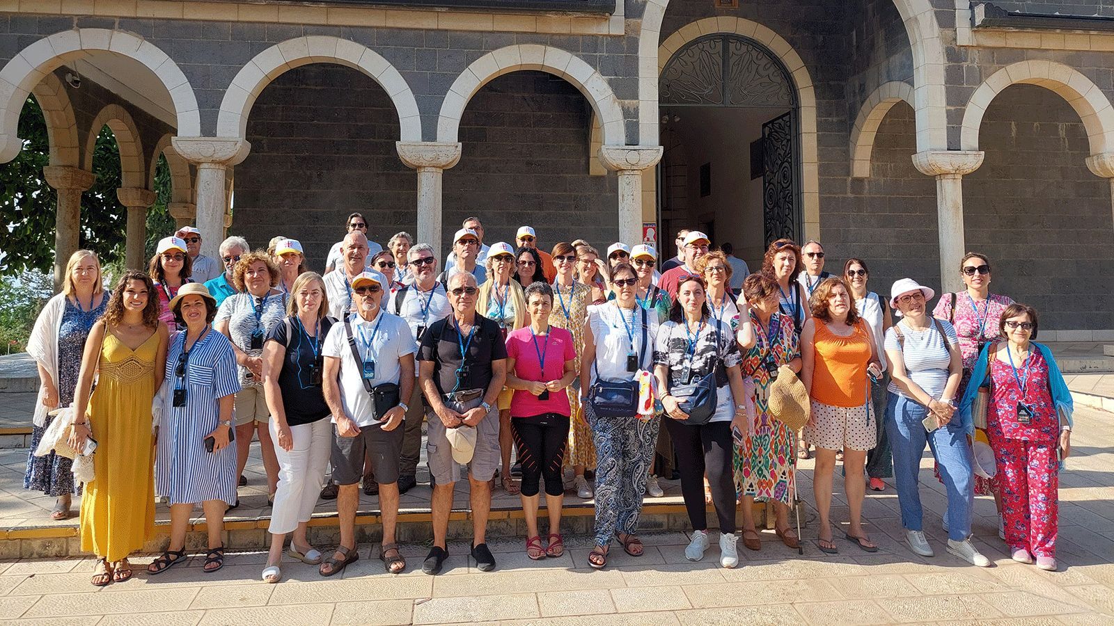 El grupo de docentes durante el viaje organizado por la Fundación Edelvives
