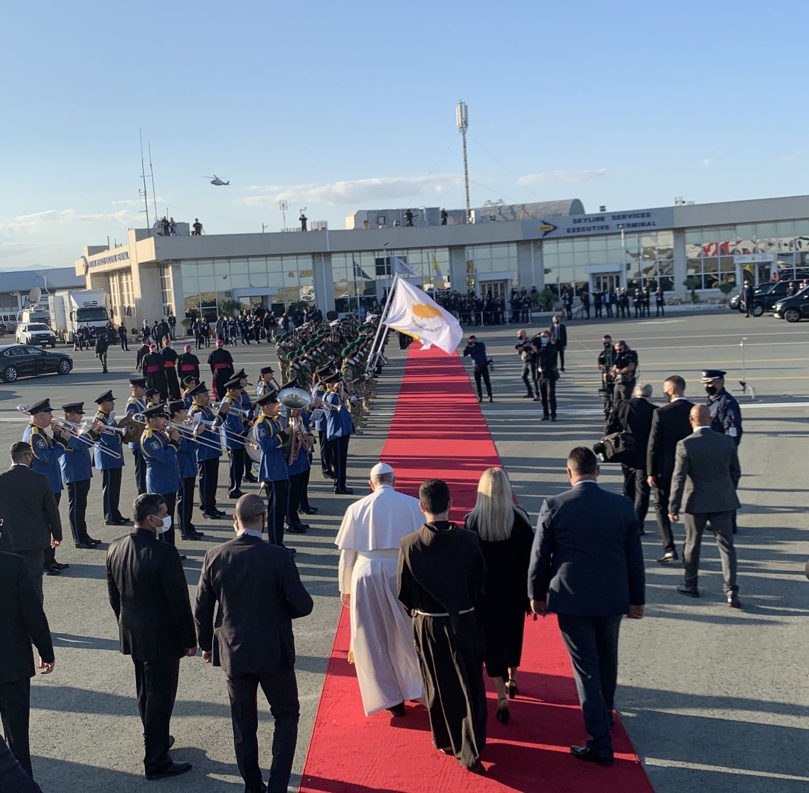 Francisco aterriza en Larnaca