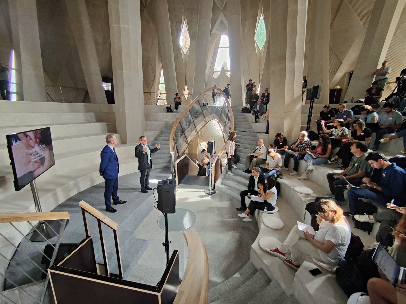Rueda de prensa en la Sagrada Familia