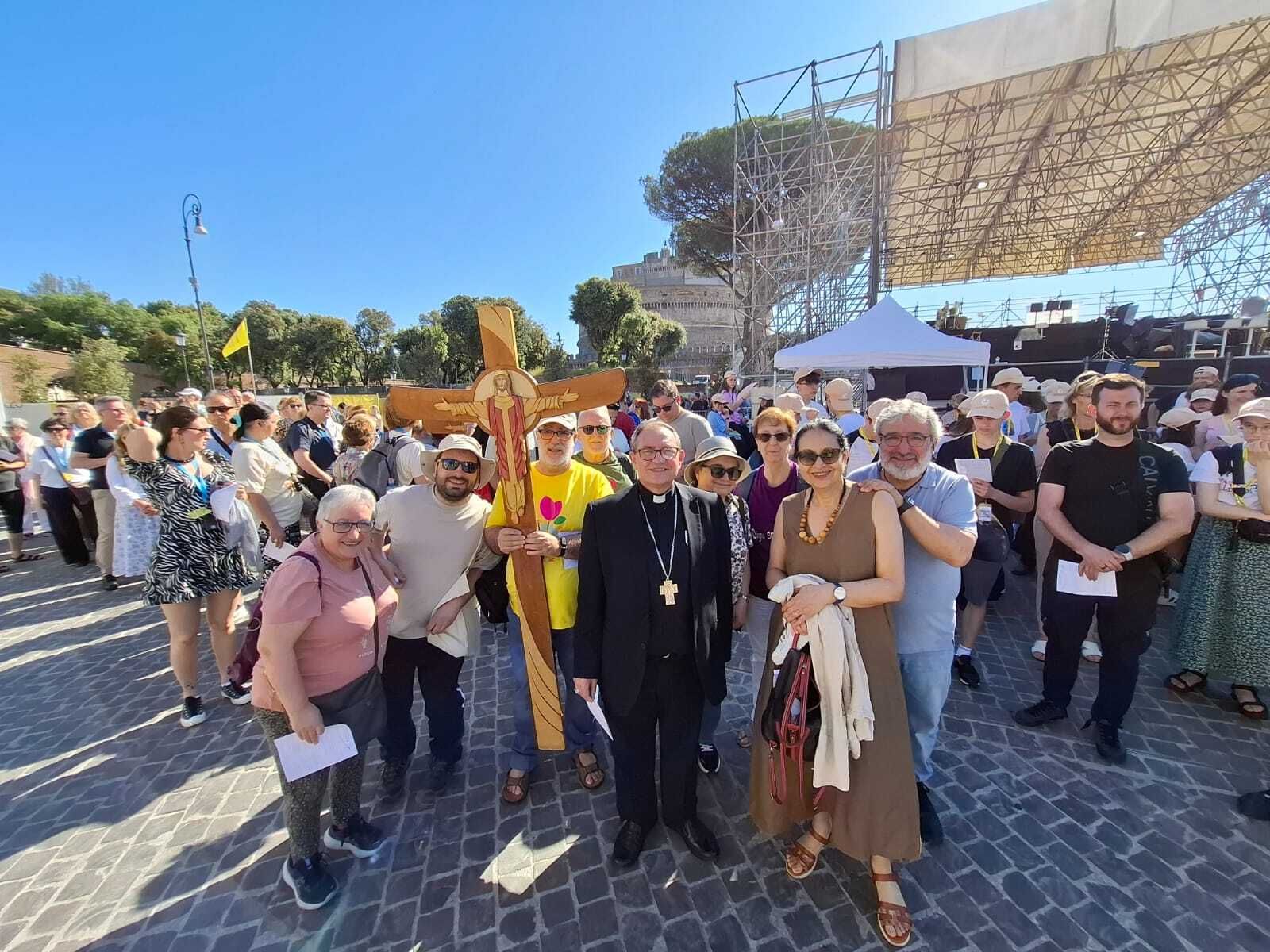 Representantes españoles de la pastoral del trabajo en Roma