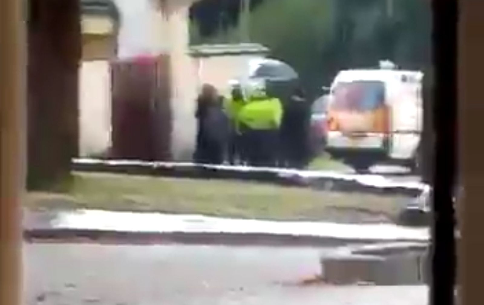 Operativo de policía del 30 de septiembre de 2019 captado en cámaras de seguridad