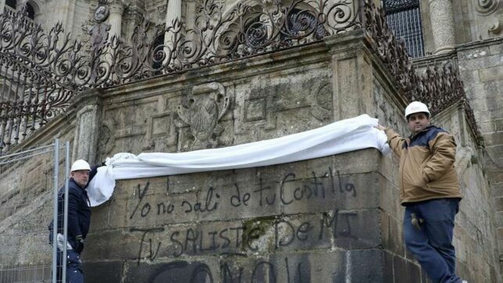 Pintadas en la catedral de Compostela