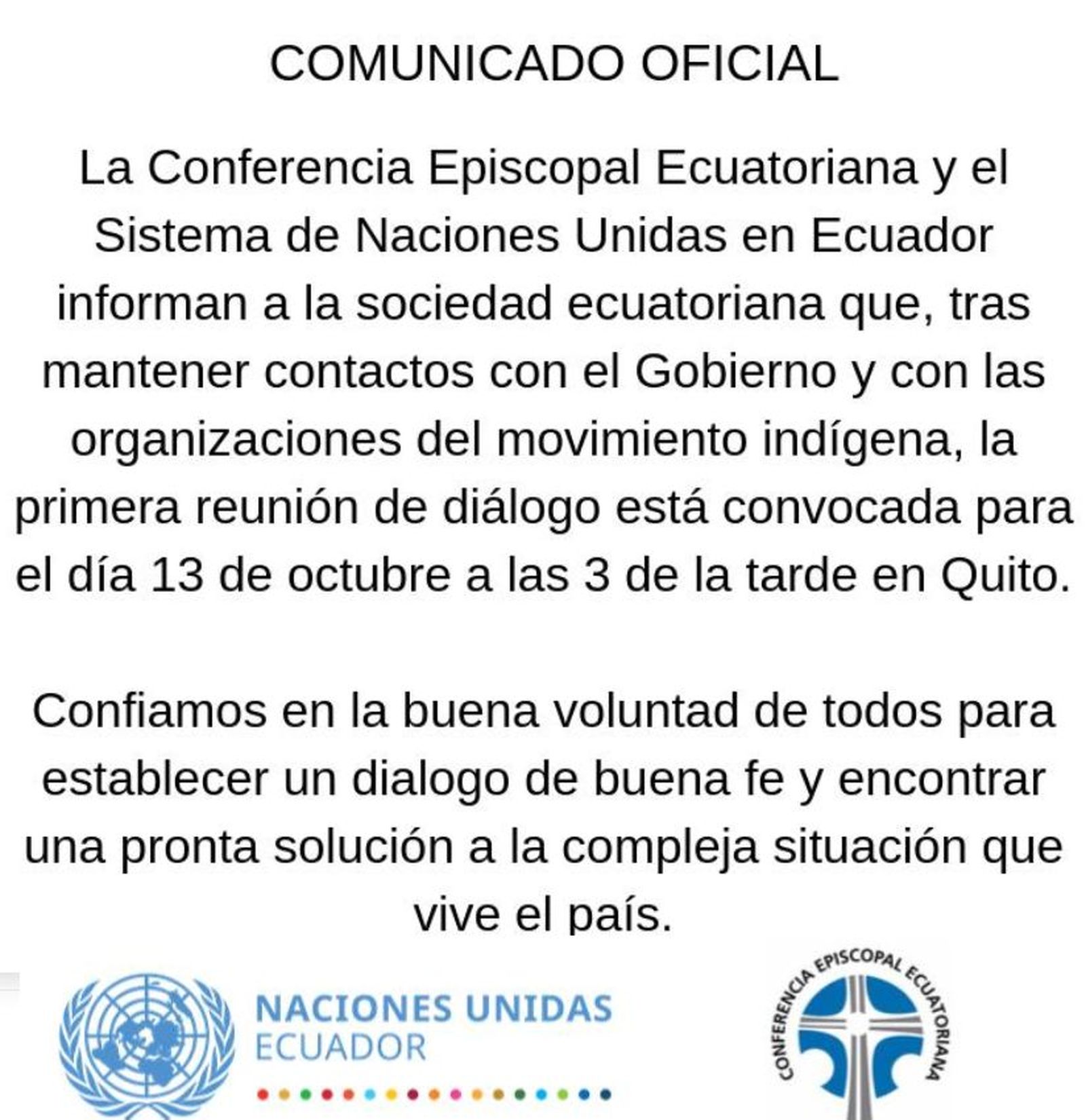 comunicado oficial