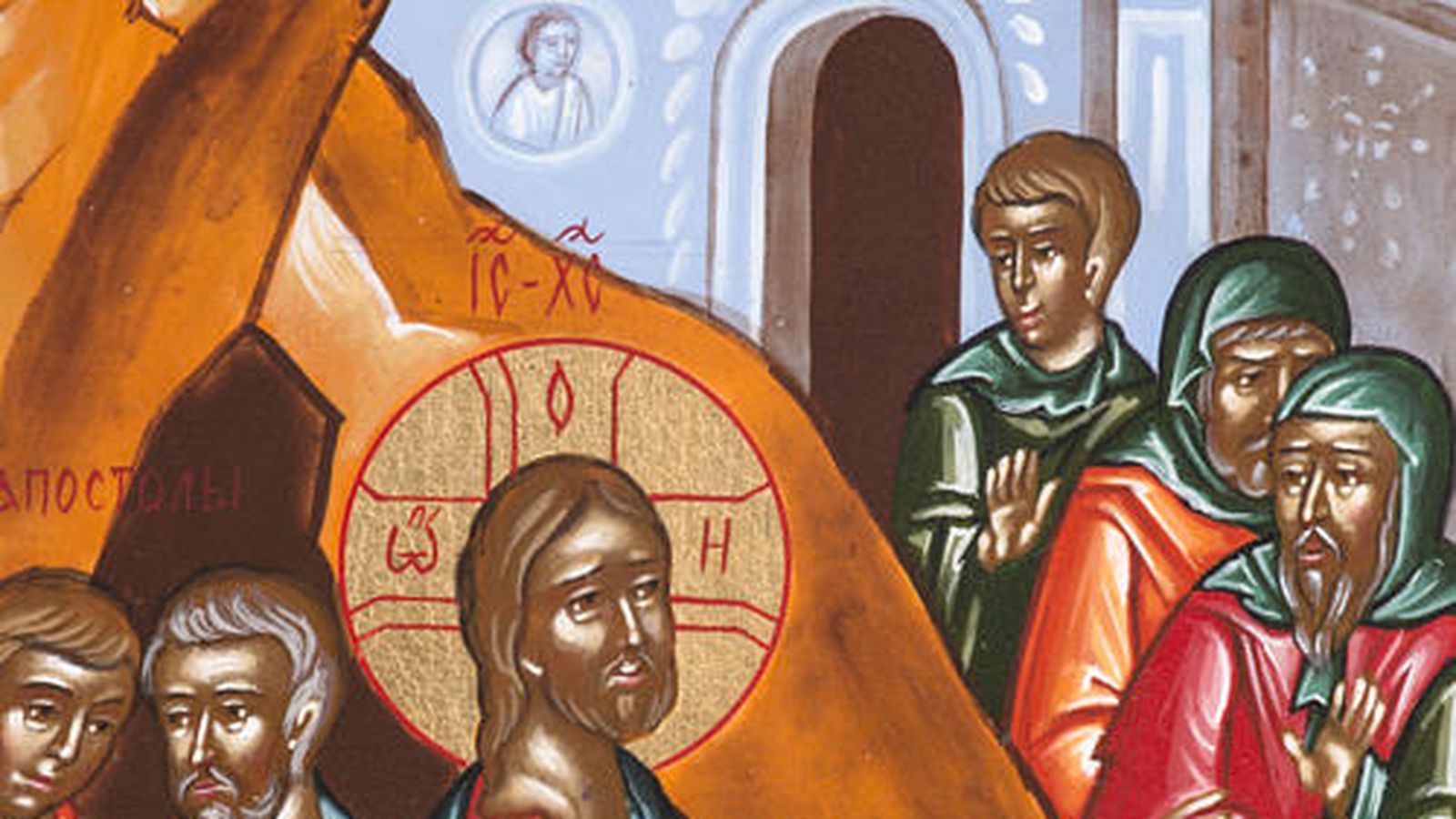 Detalle icono Resurrección de Lázaro