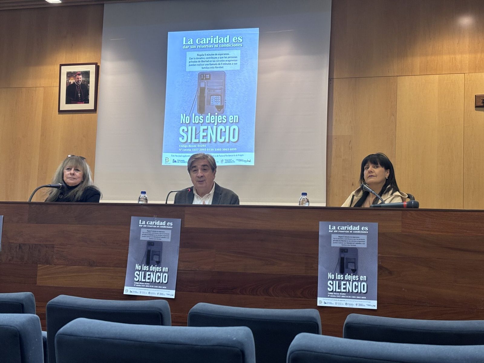 Presentación de la VIII campaña 'Minutos de esperanza' para ayudar a los presos sin recursos de Aragón
