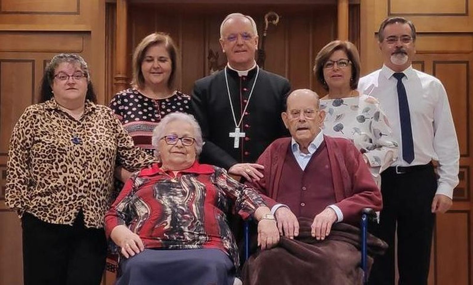 El obispo Lemos, con toda su familia