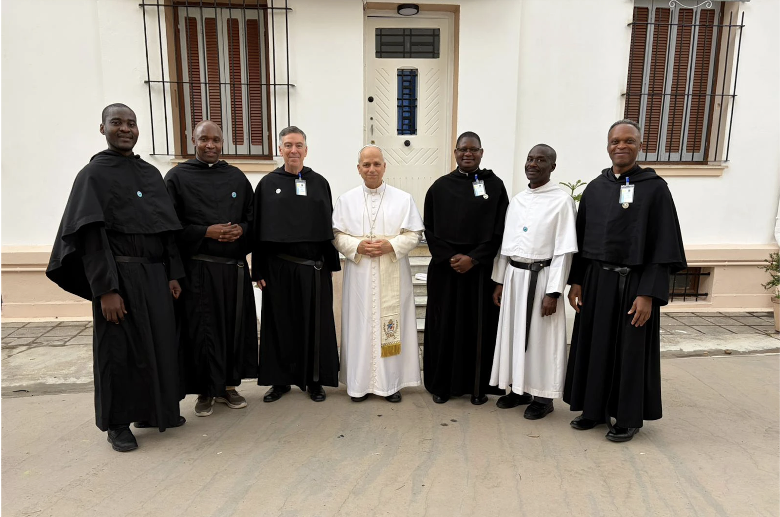 La curia general, con el Papa