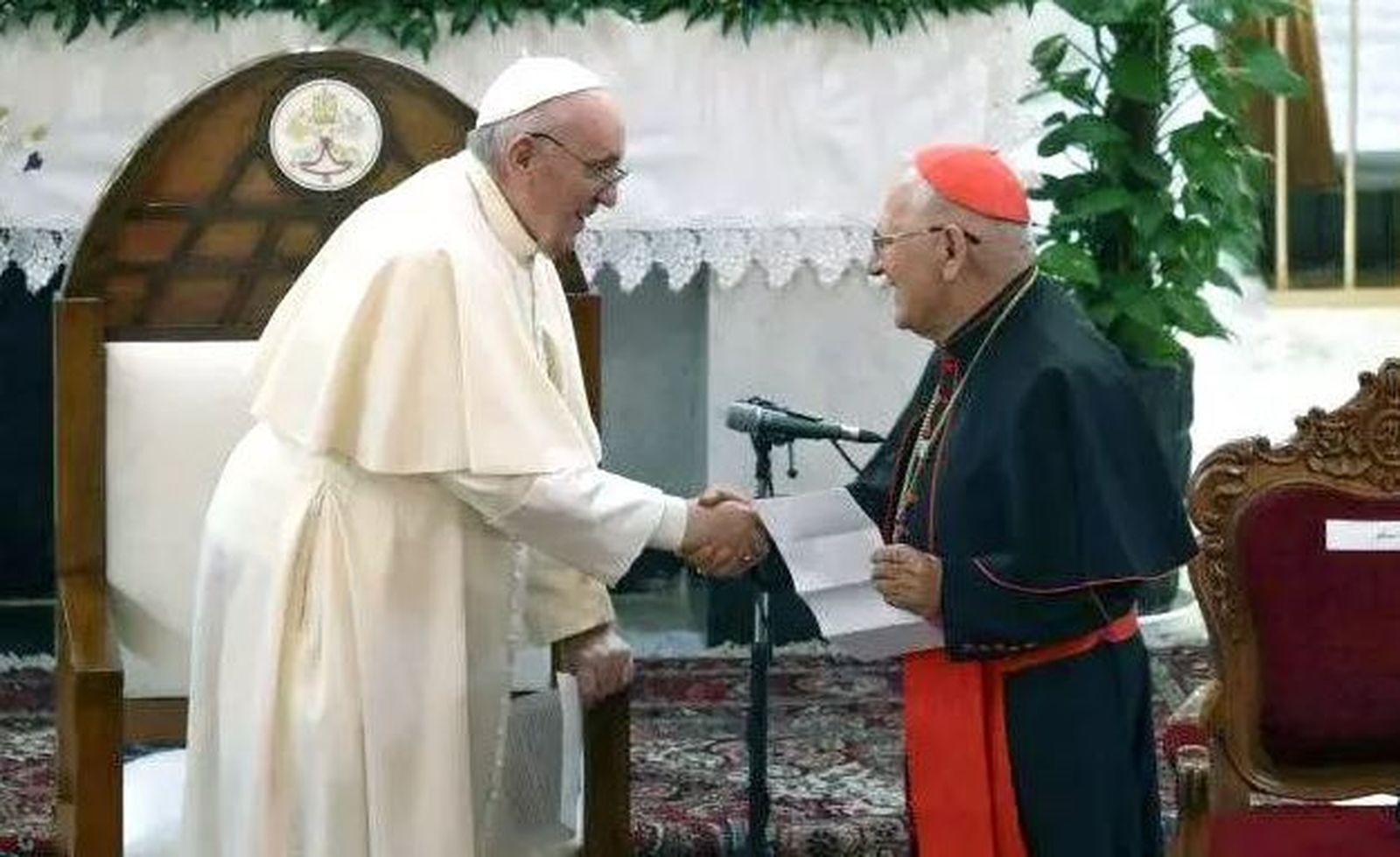 Francisco y el cardenal Sako