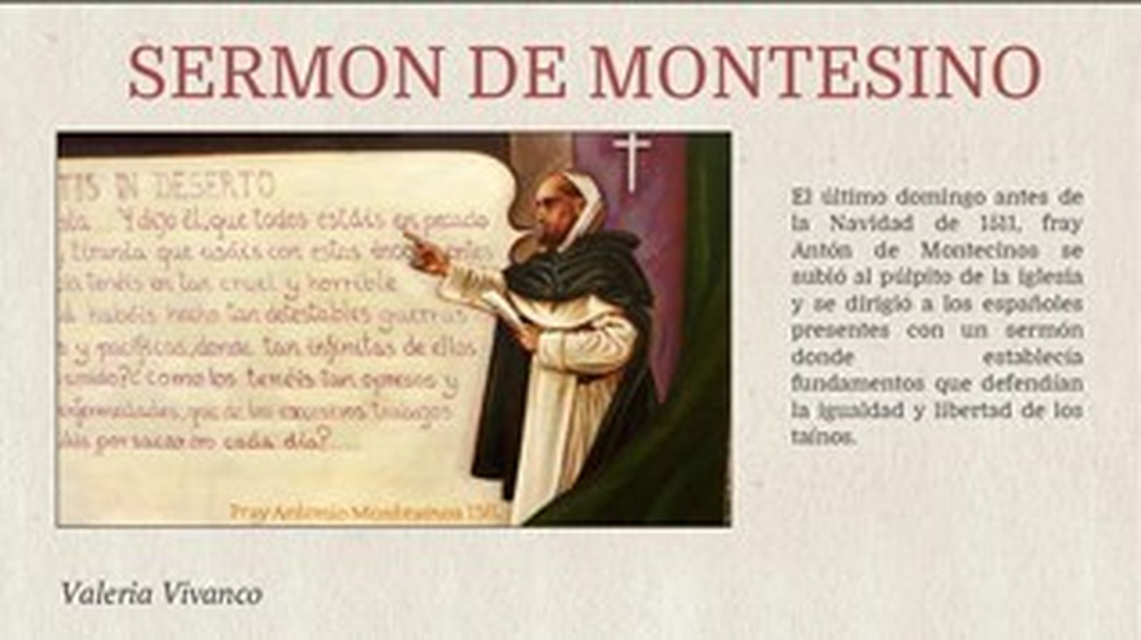 el sermón de Montesinos