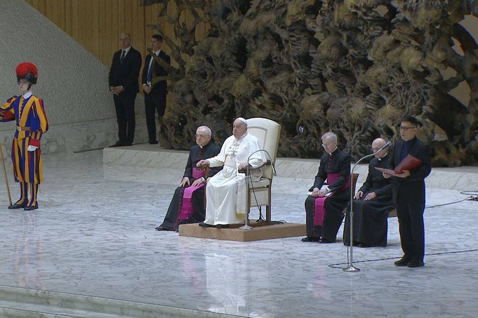 Francisco, en el Aula Pablo VI para la audiencia general