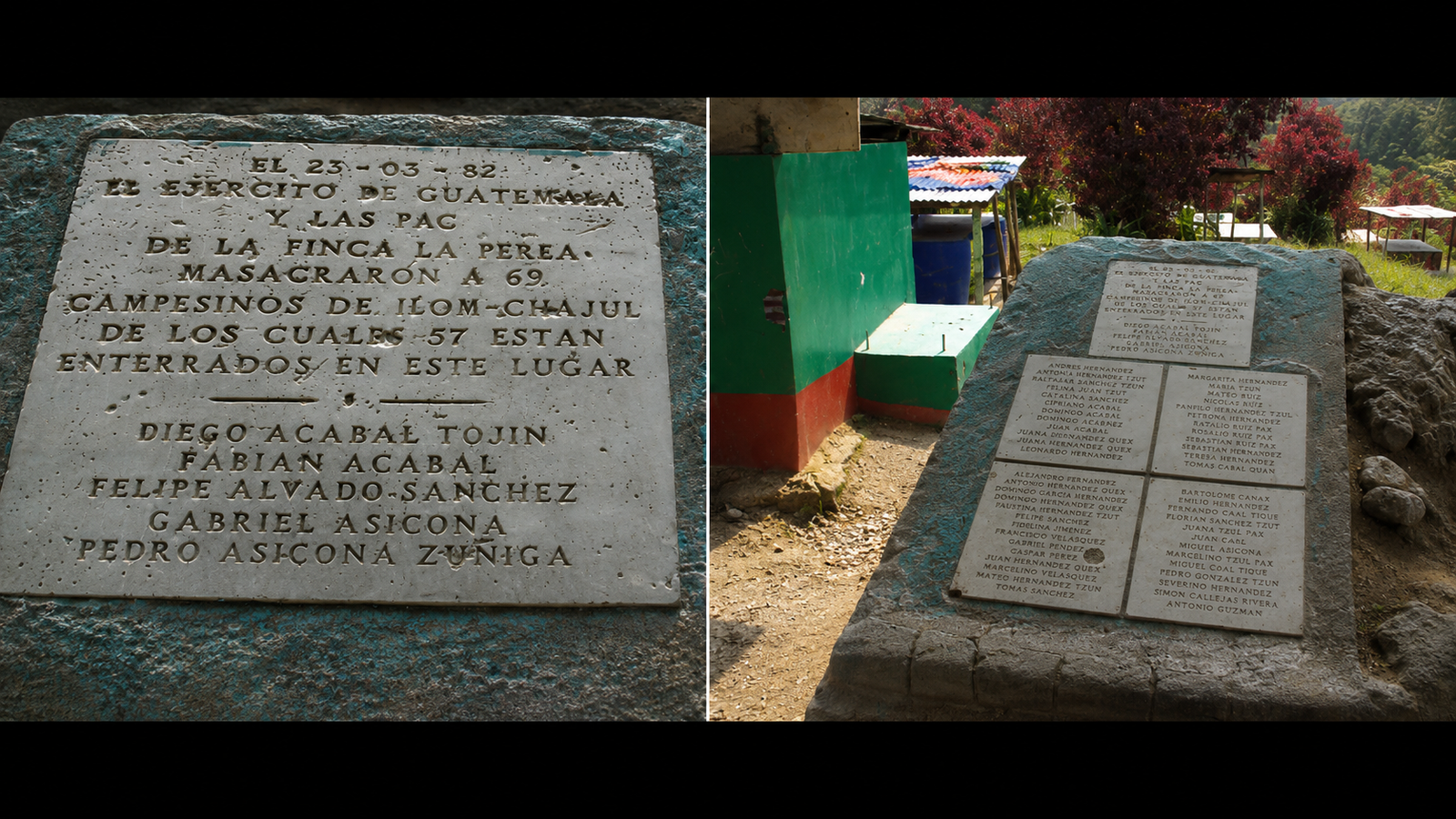 Finca La Perla, Chajul, Quiché. El ejército asesinó a 69 campesinos. 57 están sepultados en este cementerio. Fotos: Hno. Santiago Otero Diez, Marista