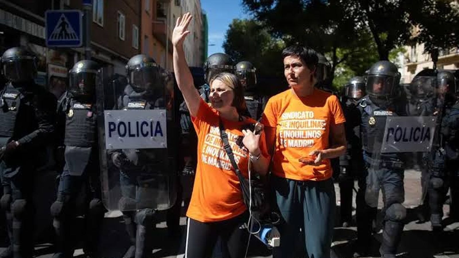 Los activistas denuncian violencia policial 