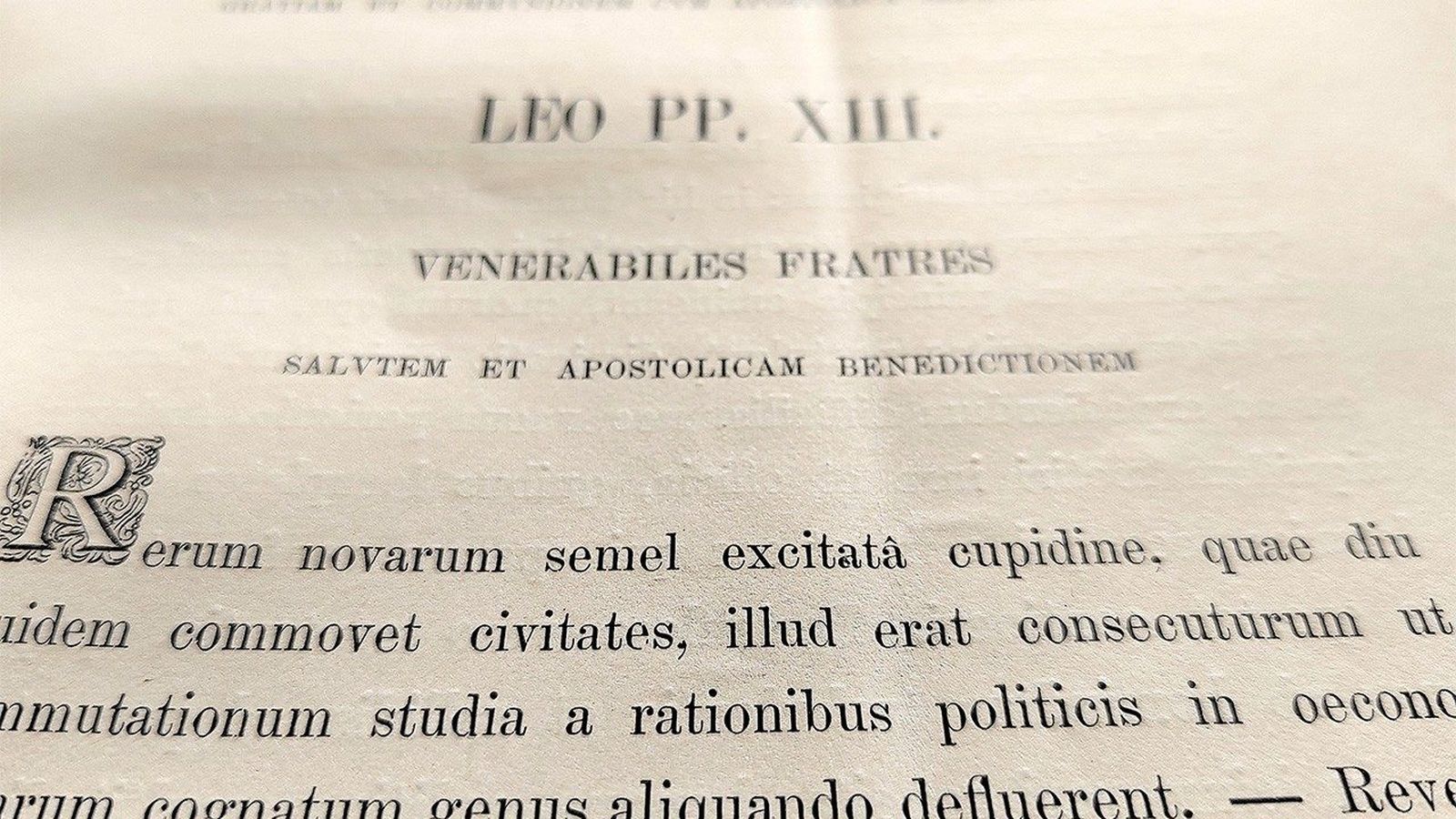 Comienzo de la 'Rerum novarum'