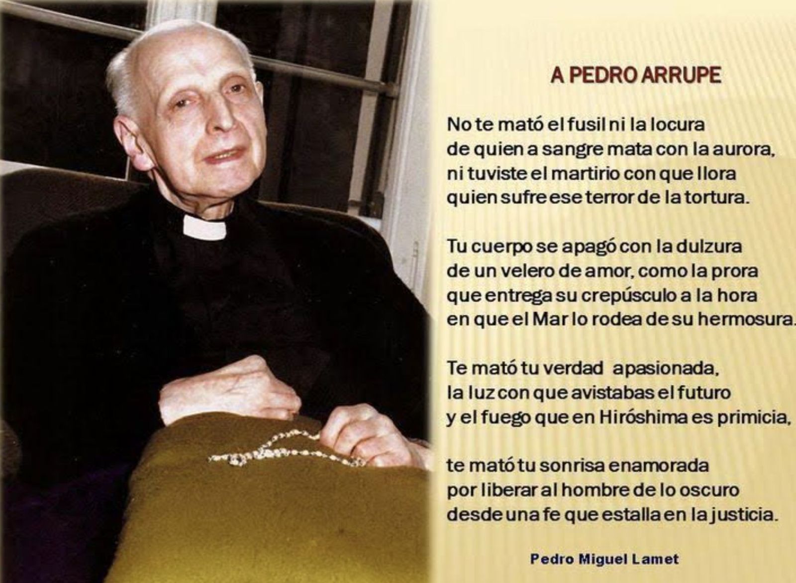 Poema de Lamet a Arrupe
