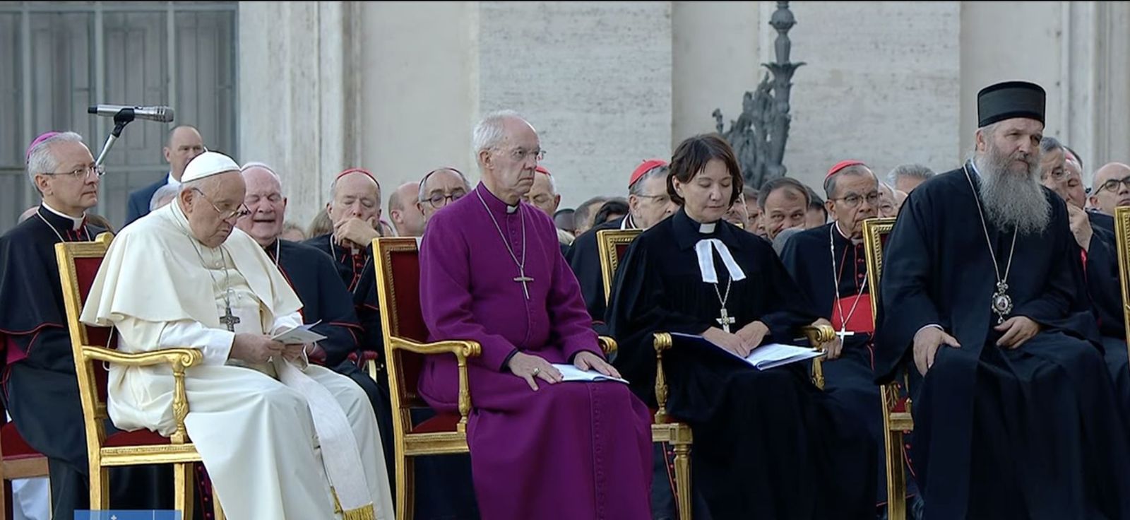 El Papa, con Welby y otros líderes cristianos