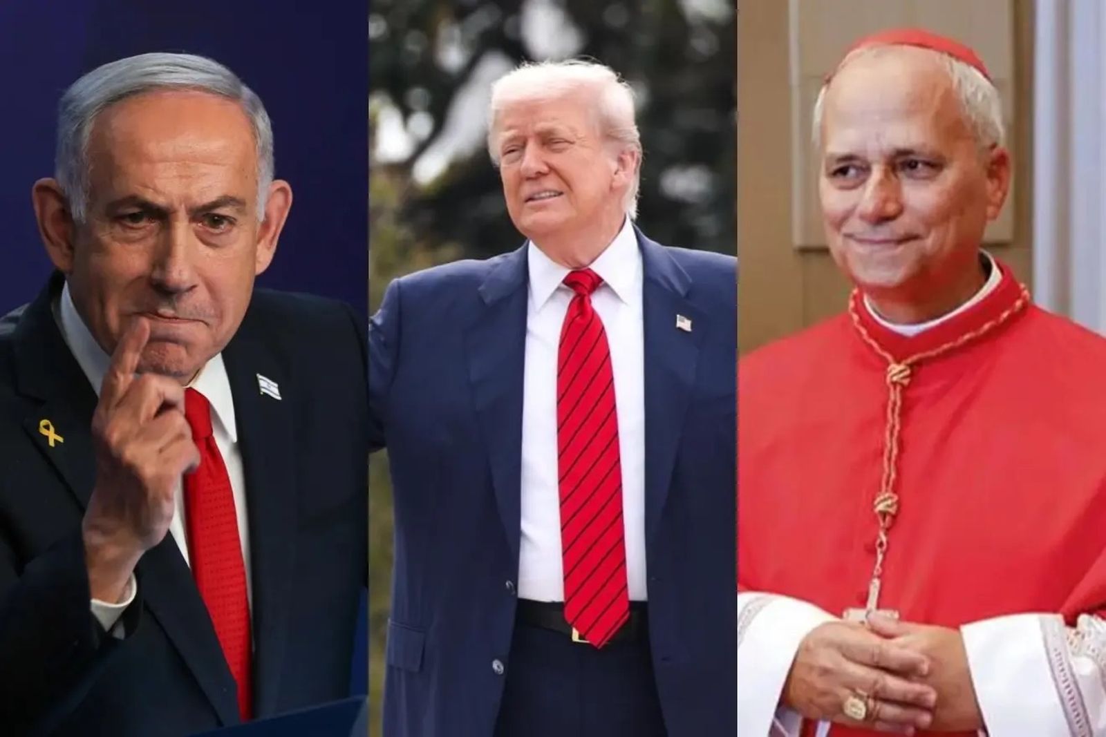 Benjamin Netanyahu, Donald Trump y León XIV