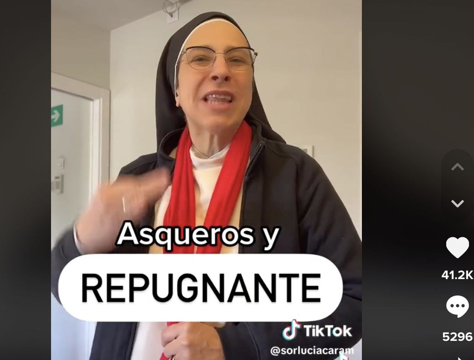 Sor Lucía, en su vídeo de TikTok
